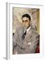 Portrait of the Actor, Ramon Pena, Half-Length, Wearing a Grey Suit-Joaquín Sorolla y Bastida-Framed Giclee Print