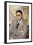 Portrait of the Actor, Ramon Pena, Half-Length, Wearing a Grey Suit-Joaquín Sorolla y Bastida-Framed Giclee Print