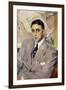 Portrait of the Actor, Ramon Pena, Half-Length, Wearing a Grey Suit-Joaquín Sorolla y Bastida-Framed Giclee Print