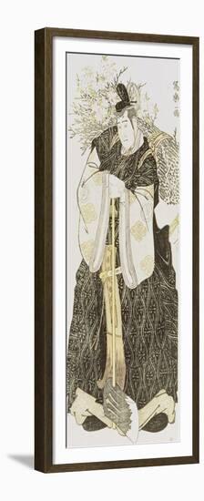 Portrait of the Actor Sawayuna Sojuro III in the Role of Otamo No Kuronushi-Toshusai Sharaku-Framed Premium Giclee Print