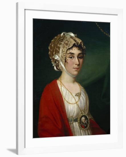 Portrait of the Actress and Singer, Countess Praskovya Sheremetyeva (Zhemchugov) (1768-180), 1802-Nikolai Ivanovich Argunov-Framed Giclee Print