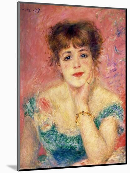 Portrait of the Actress Jeanne Samary, 1877 (Study)-Pierre-Auguste Renoir-Mounted Giclee Print
