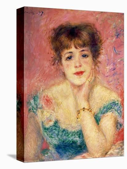 Portrait of the Actress Jeanne Samary, 1877 (Study)-Pierre-Auguste Renoir-Stretched Canvas