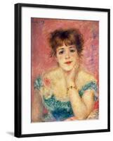 Portrait of the Actress Jeanne Samary, 1877 (Study)-Pierre-Auguste Renoir-Framed Giclee Print