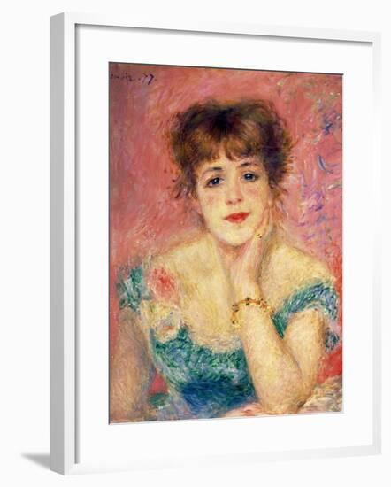 Portrait of the Actress Jeanne Samary, 1877 (Study)-Pierre-Auguste Renoir-Framed Giclee Print