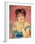 Portrait of the Actress Jeanne Samary, 1877 (Study)-Pierre-Auguste Renoir-Framed Giclee Print