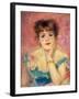 Portrait of the Actress Jeanne Samary, 1877 (Study)-Pierre-Auguste Renoir-Framed Giclee Print