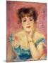 Portrait of the Actress Jeanne Samary, 1877 (Study)-Pierre-Auguste Renoir-Mounted Giclee Print