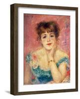 Portrait of the Actress Jeanne Samary, 1877 (Study)-Pierre-Auguste Renoir-Framed Giclee Print