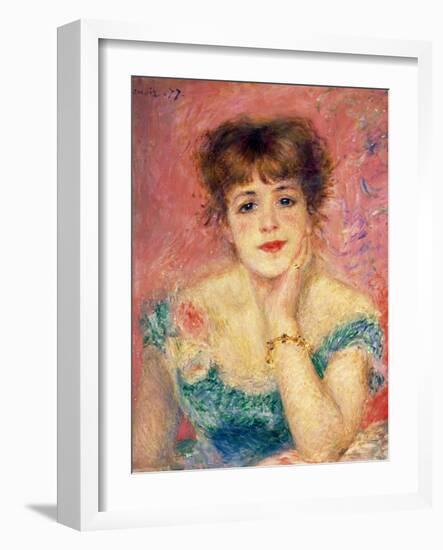 Portrait of the Actress Jeanne Samary, 1877 (Study)-Pierre-Auguste Renoir-Framed Giclee Print