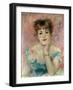 'Portrait of the Actress Jeanne Samary', 1877-Pierre-Auguste Renoir-Framed Giclee Print