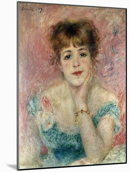 'Portrait of the Actress Jeanne Samary', 1877-Pierre-Auguste Renoir-Mounted Giclee Print