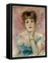 'Portrait of the Actress Jeanne Samary', 1877-Pierre-Auguste Renoir-Framed Stretched Canvas