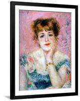 Portrait of the Actress Jeanne Samary, 1878-Pierre-Auguste Renoir-Framed Premium Giclee Print