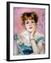 Portrait of the Actress Jeanne Samary, 1878-Pierre-Auguste Renoir-Framed Giclee Print