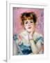 Portrait of the Actress Jeanne Samary, 1878-Pierre-Auguste Renoir-Framed Giclee Print