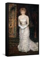 Portrait of the Actress Jeanne Samary, 1878-Pierre-Auguste Renoir-Framed Stretched Canvas