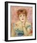 Portrait of the Actress Jeanne Samary-Pierre-Auguste Renoir-Framed Premium Giclee Print