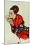 Portrait of the Actress Marga Boerner with Compact, 1917-Egon Schiele-Mounted Giclee Print