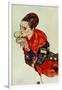 Portrait of the Actress Marga Boerner with Compact, 1917-Egon Schiele-Framed Giclee Print