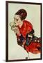 Portrait of the Actress Marga Boerner with Compact, 1917-Egon Schiele-Framed Giclee Print