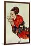 Portrait of the Actress Marga Boerner with Compact, 1917-Egon Schiele-Framed Giclee Print