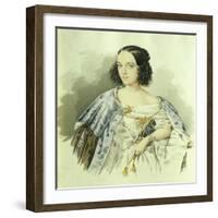 Portrait of the Actress Varvara Asenkova (1817-184), 1839-I. Alexeyev-Framed Giclee Print