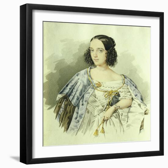 Portrait of the Actress Varvara Asenkova (1817-184), 1839-I. Alexeyev-Framed Giclee Print