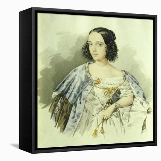 Portrait of the Actress Varvara Asenkova (1817-184), 1839-I. Alexeyev-Framed Stretched Canvas