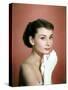 Portrait of the American Actress Audrey Hepburn, Photo for Promotion of Film Sabrina, 1954-null-Stretched Canvas