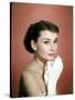 Portrait of the American Actress Audrey Hepburn, Photo for Promotion of Film Sabrina, 1954-null-Stretched Canvas