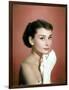 Portrait of the American Actress Audrey Hepburn, Photo for Promotion of Film Sabrina, 1954-null-Framed Photo