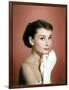 Portrait of the American Actress Audrey Hepburn, Photo for Promotion of Film Sabrina, 1954-null-Framed Photo