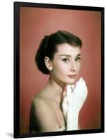 Portrait of the American Actress Audrey Hepburn, Photo for Promotion of Film Sabrina, 1954-null-Framed Photo