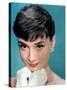 Portrait of the American Actress Audrey Hepburn, Photo for Promotion of Film Sabrina, 1954-null-Stretched Canvas