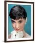 Portrait of the American Actress Audrey Hepburn, Photo for Promotion of Film Sabrina, 1954-null-Framed Photo