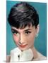 Portrait of the American Actress Audrey Hepburn, Photo for Promotion of Film Sabrina, 1954-null-Mounted Photo