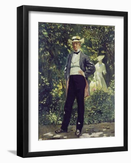 Portrait of the American Secretary of State William H. Seward in the Garden. 1869-Frank Buchser-Framed Giclee Print