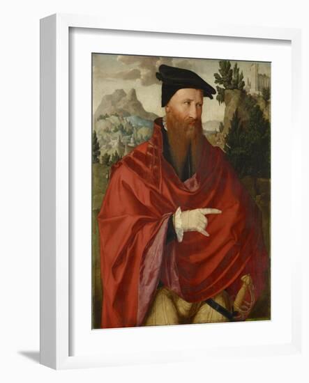 Portrait of the Anabaptist David Joris, C.1540-45-Dutch School-Framed Giclee Print