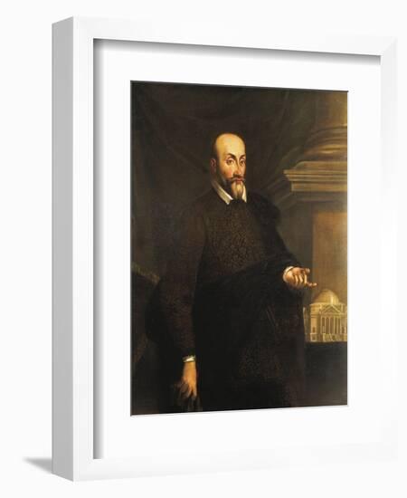 Portrait of the Architect, Andrea Palladio, 16th Century-null-Framed Giclee Print