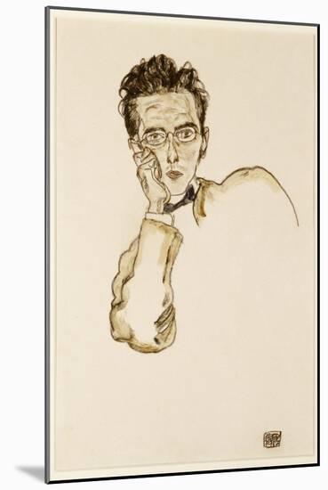 Portrait of the Art Dealer, Paul Wengraf, 1917-Egon Schiele-Mounted Giclee Print