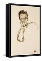 Portrait of the Art Dealer, Paul Wengraf, 1917-Egon Schiele-Framed Stretched Canvas