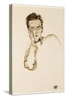 Portrait of the Art Dealer, Paul Wengraf, 1917-Egon Schiele-Stretched Canvas