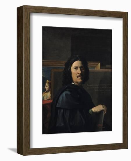 Portrait of the Artist, 1650-Nicolas Poussin-Framed Giclee Print