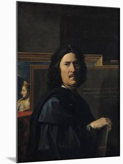 Portrait of the Artist, 1650-Nicolas Poussin-Mounted Giclee Print