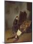 Portrait of the Artist at His Easel in His Studio-Gerrit Dou-Mounted Giclee Print