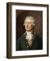 Portrait of the Artist, Bust Length in a Green Coat and White Stock-Thomas Gainsborough-Framed Giclee Print