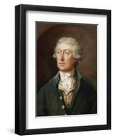 Portrait of the Artist, Bust Length in a Green Coat and White Stock-Thomas Gainsborough-Framed Giclee Print