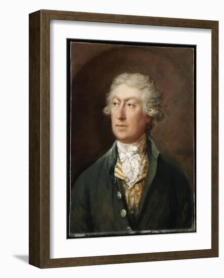 Portrait of the Artist, Bust Length, in a Green Coat and White Stock-Thomas Gainsborough-Framed Giclee Print