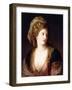 Portrait of the Artist, Bust Length, Wearing a Pink Dress and a Gold Embroidered Blue Robe, 1767-Angelica Kauffmann-Framed Giclee Print